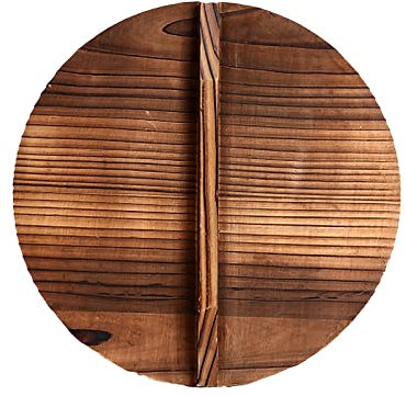 Küchen-Multifunktions-Topfabdeckung aus Holz, umweltfreundlicher Wok-Topfdeckel, verbrühungshemmende Holz-Backtopfdeckel-Abdeckung, 33 cm (37 cm)