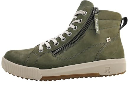 Rieker Damen Klassische Stiefeletten W0164, Frauen Stiefeletten, lose Einlage,Kurzstiefel,uebergangsschuhe,uebergangsstiefel,grün (54),39 EU / 6 UK