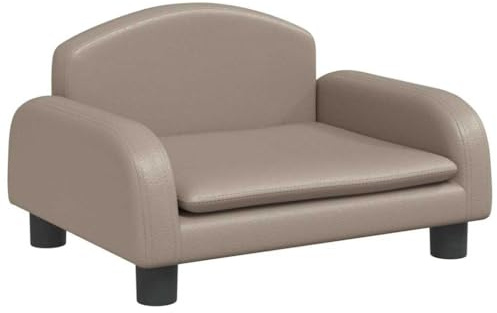 vidaXL Kindersofa, Couch für Kinder, Kindercouch mit runden Kanten, Kindersessel Minisofa Polstersofa Kindermöbel Sofa Kinderzimmer, Cappuccino Kunstleder