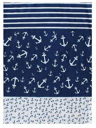 Halstuch Schlauchschal Damen Multifunktionstuch Schutz Herren Maritim Anker Design Atmungsaktiv Sport Rundschal Motorrad Tuch Loop (Anker Streifen)