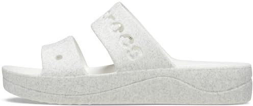 Crocs Herren Baya Platform Glitter Sandal Sandalen, White, 37/38 EU