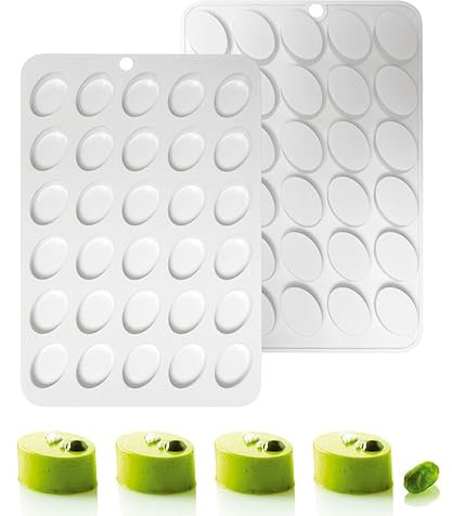 Round Chocolate Cookie Molds Cylinder Silicone Mold Perfect Chocolate Covered Oreos Cake Candy Pudding Soap Mould (D_ Elliptic)