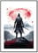 MJ-Graphics | Poster Set Japan Samurai Temple Wohnzimmer & Schlafzimmer | Din A2 300g Qualitätsdruck | Meditation Zen | Rot-Weiß Wanddeko ohne Rahmen