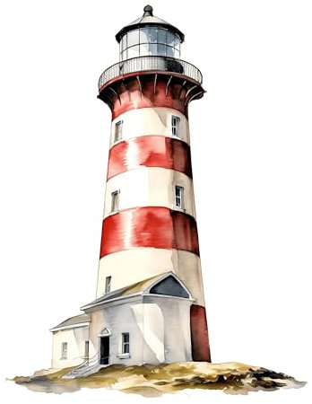 GRAZDesign Wandtattoo Leuchtturm Badezimmer Aufkleber, Wandsticker Nordsee | Wandaufkleber Bad, Tür, Fliesenaufkleber Klebefolie - 75x57cm