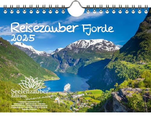 Reisezauber Fjorde DIN A5 Wandkalender für 2025 Bach Fluß Baum Bäume Wald Natur - Seelenzauber