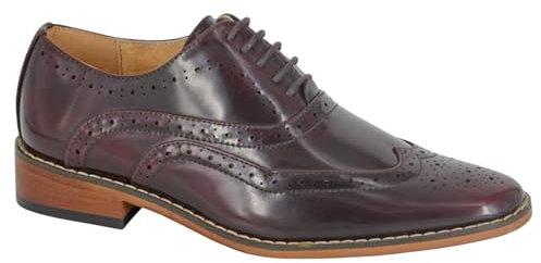 Jungen Brogue Oxford Schuhe Oxblood, rot, 32 EU