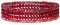 GoPaw Damen Kristall Perlen Armband, Mehrschichtiges Steine Armband, Paar/Freundschafts/Partner Armbänder (Rot)