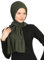 Prien Hijab Kopftuch für Damen, Muslimische Kleid Schal, Kopftücher für Mädchen, Islamische Langer Scarf, Chiffon Turban Kleider für Ramadan (Khaki)