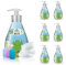 Frosch Kinder Sensitiv Handseife - Hypoallergene Flüssigseife für Empfindliche Kinderhaut, pH-hautneutral, Vegan, Ohne Mikroplastik, 6er Pack (6 x 300 ml) - Mit Celexqua Zahnbürstenkappe