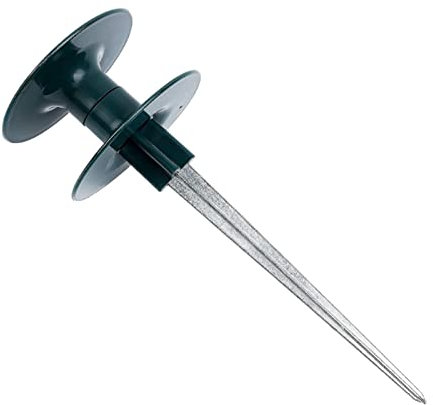 KASFDBMO 25,4 cm lange Gartenschlauchführung, rostfreier Metallpfahl, robuster Drehverschluss, hält den Gartenschlauch von Blumenbeeten fern, Gartenschlauchführungshalter