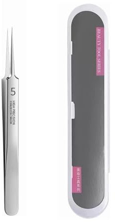 One Piece Metal Pointed Nose Tweezers Durable Stainless Steel Pointed Tweezers Fine Pointed Tweezers Ingrown Hair for Splitter Removal and Ingrown Hair Treatments