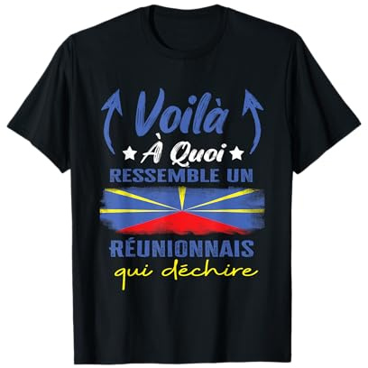 Idée cadeau Réunionnais 974 déchire humour la réunion créole T-Shirt