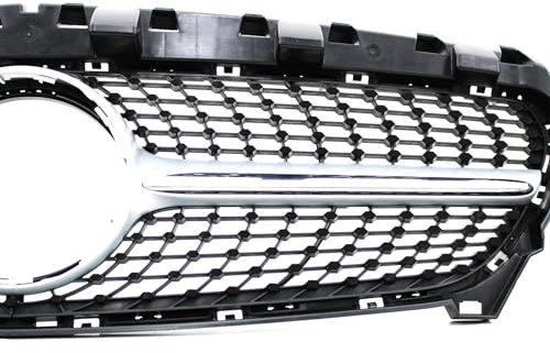 Kühlergrill Waben Aufkleber Dekor Zubehör Diamantgrill Urban Auto Autoaufkleber (Schwarz Glanz, W117 (K051))