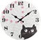 Fenteer Lustige Katzen-Wanduhr, Hängeuhr, Kunst, dekorative Bauernhaus-Dekorationswanduhr, geräuschlose Wanduhr für Wohnzimmer, Badezimmer, Stil b
