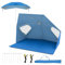 COSTWAY Sun Umbrella, 2-in-1 Convertible Beach Tent with Roll-Up Windows, Dual Side Flaps, Groundsheet and Carry Bag, UPF 50+ Beach Parasol Shade Shelter for Camping, Picnic & Sports Events