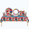 69pcs International Flags Tableware Set for VE Day 80th Anniversary Decorations,Paper Plates and Napkins Serviettes Cups Plastic Table Cloth Dinnerware for VE Day Feast European Sports Event Party