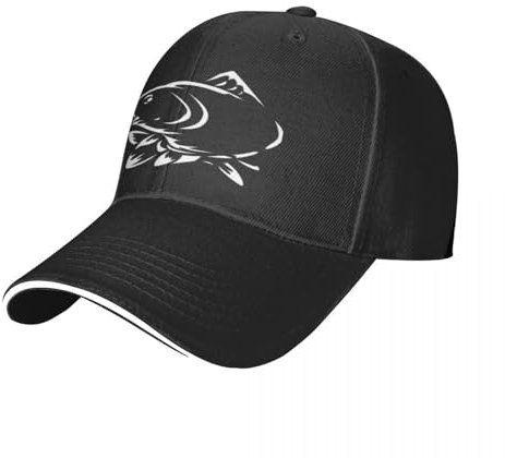 QIYAEUA Karpfen Logo 499 Kappe Männer Kappen Sport Kappen Baseball Kappen Baseball Kappe Männer Mann Hut Baseball Cap Geschenk