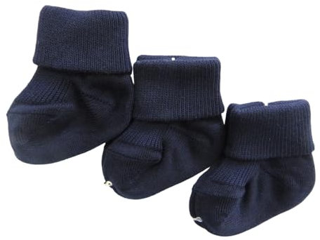 Bel Piccino Calzini Neonato in 100% Cotone Caldo. 3 paia di Calze bimbo 0-12 mesi Made in Italy. (IT, Età, 9 mesi, 12 mesi, Blu)