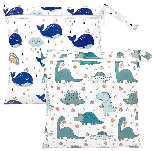 SUBTAVIK 2 confezioni di borsa bagnata, borse bagnate impermeabili per il nuoto, borsa per costume da bagno bagnata, marsupio lavabile per articoli per bambini, vestiti bagnati, palestra, nuoto