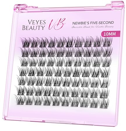 VEYESBEAUTY Ciglia Finte Cluster Extension Ciglia Finte Newbie's Five-Second Ciuffetti Ciglia Finte Naturali per Uso Personale e Domestico Lash Clusters (LuxeBold, 10mm)