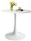 Bistrotisch, Kleiner runder Beistelltisch, moderner Couchtisch, MDF-Stehtisch für Wohnzimmer, Schlafzimmer, Büro, drinnen und draußen (weiß)
