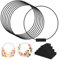 10 Stück 20cm Metallringe zum Basteln,Schwarz Metall Deko Ringe mit Fuß, Deko Ringe zum Aufhängen, Drahtring zum Basteln für DIY Hochzeit Tischdekoration, Weihnachten Handwerk, Wandbehang, Traumfänger