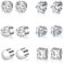 IKOPFLN 6 Paires Boucle d'oreille homme, fausse boucle d'oreille homme, boucle d oreille homme, Boucle Aimantée en Acier Inoxydable