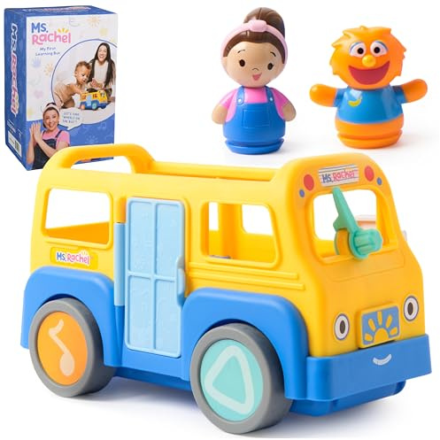 Ms. Rachel Official My First Learning Electronic School Bus with 2 Figures, Music & Sounds, Educational Toys & Toddler Toys for Girls & Boys Ages 1-3+