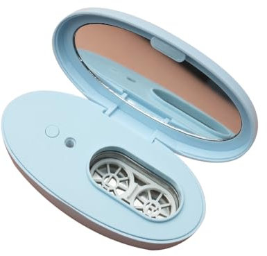 Junterone Ultraschall-Kontaktlinsenbehälterreiniger Tragbare Eiweißentfernungsgerät Effiziente Tränenreinigungsbehälter