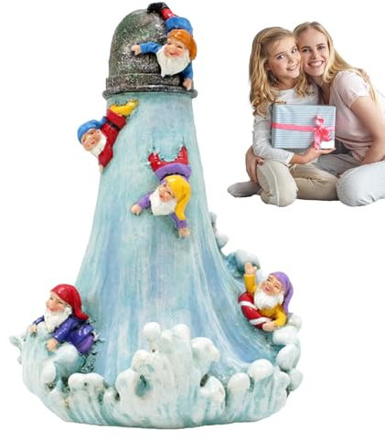 SVCEQZE Nains de jardin | Nains de surf à eau – Ornements de pelouse, décoration de sculpture naine, décoration de cour hilarante, figurines de collection pour paysage