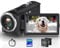 VENOPTIX Videocamera 2.7K QHD 50MP YouTube Vlogging Camera 16X Zoom digitale Webcam 270 gradi di rotazione dello schermo Camcorder con scheda SD 32G e 2 batterie di registrazione durante la ricarica