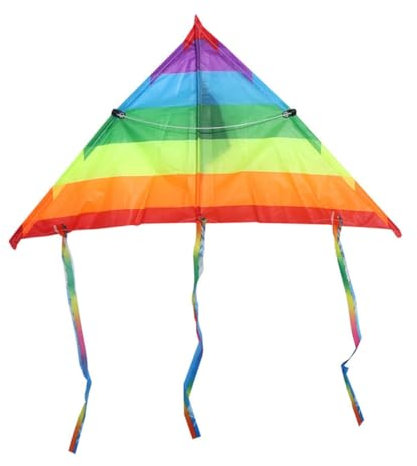 PARENCE.- Rainbow Rainbow Kite – Einfach zu Fliegender Drachen für Kinder und Erwachsene – mit 115 cm Schnur inklusive – ideal für Park, Strand und Outdoor-Freizeit
