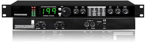 Processeur Audio, égaliseur, réverbération numérique, processeur DSP Multi-Effets, Traitement du Signal 24 Bits préréglé/programmable, for Studio et scène, 99 programmes préréglés