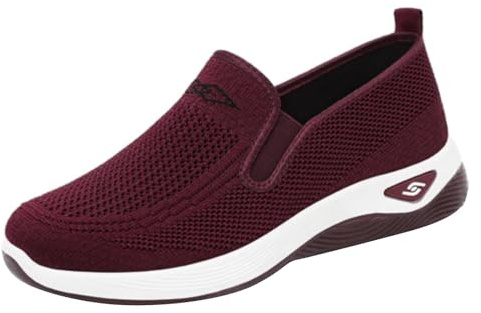 Zapatillas Mujer Sin Cordones Ofertas Zapatos Ortopédicos de Suela Blanda Casuales Transpirables Alpargatas Antideslizantes Suave Moda Casual Oficina Zapatillas Deportiva Cómodos Mayor Calzado
