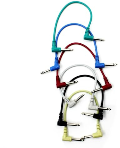Uxsjakjsd Patch Cables for Guitar Pedals 6 Pieces Effector Connection Line for Guitar Effect Pedal Cables