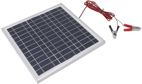 LICAEVEY Panneau Solaire Portable 50 W, Cadre en Aluminium, Silicium Monocristallin avec Câble de 9,8 Pieds et Clips de Batterie, Sortie 18 V CC pour Camping-car, Alimentation Hors