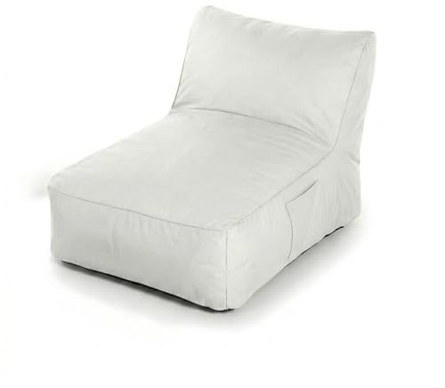 80 Oak Premium XXL Outdoor Sitzsack-Liege mit Memory Foam Füllung, wetterfest & UV-beständig, 600D Oxford Nylon, für Garten, Balkon, Pool (Beige/Hellgrau/Dunkelgrau) (Hellgrau, Sitzsack kurz)