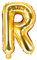 Folienballon Buchstabe R Höhe 35 cm Gold Partyballon