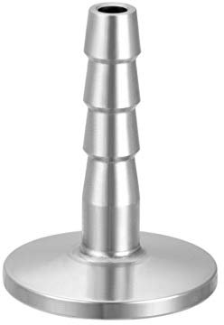 sourcing map 304 Edelstahl KF16 Flansch auf 8 mm Gummischlauch Widerhaken Adapter für Vakuum