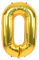 TONIFUL 40 Zoll Nummer Folienballon 0 to 9 in Goldfarbene Helium Zahlenballon Riesenzahl Luftballon Nummer 0 Heliumballons für Geburtstag, Hochzeit, Jubiläum Party Dekoration（Zahl 0）
