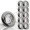 trendlights24 Decora Decken Einbaustrahler flach 35 mm 230V 10er Set - LED Spots je 5W Neutralweiß 400lm austauschbar Chrom glänzend schwenkbar 68 mm