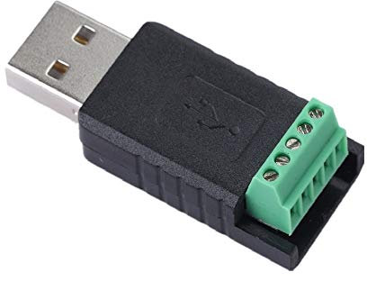 USB to RS485 Converter Adapter FTDI CHIP with Screw Terminals and Windows MacOS Linux Support (Black)