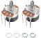 uxcell WH138 Potentiometer mit Schalter, B100 K Ohm, variable Widerstände, einzelne Drehung, Karbonfilm, 2 Stück