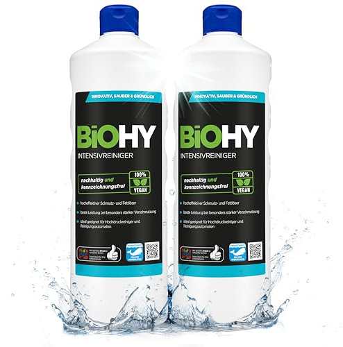BiOHY Nettoyant Universel Intensif (2 x 1l Bouteille) | nettoyant Industriel Haute Performance | nettoyant de Base idéal pour Les nettoyeurs Haute Pression (Intensivreiniger)