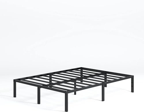 ZINUS Yelena 36 cm Classic Metal Platform Bed Frame | Steel Slat Support | Easy Assembly | For Adults, Kids, Teenagers | Under Bed Storage | Super King | Black
