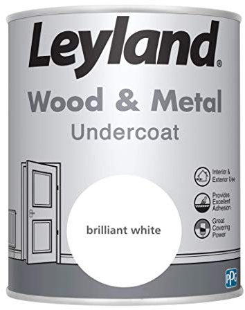 Leyland Wood & Metal Undercoat, Brilliant White, 750ml