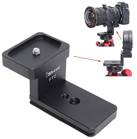 iShoot Objektivkragen Ersatzfuß Stativ Mount Ring Base kompatibel mit Nikon FTZ Mount Konverter Objektiv Adapter Ring, Objektivstütze Halter mit Arca Fit Schwalbenschwanz