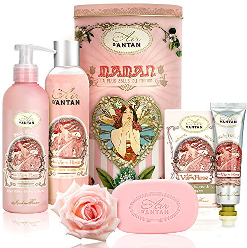 Rose & Peach Gift Set For Her Containing 1 Shower Gel 250ml + 1 Body Moisturiser 200ml + 1 organic Oils Soap 100g + 1 Hand Cream 25ml / Rose, Peach, Patchouli/Gifts For Her