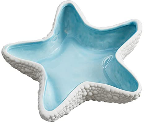 Holibanna Ceramic Jewelry Dish Ring Holder Tray Jewelry Display Dish Trinket Organizer Storage Plate Key Bowl for Earring Bracelet Necklace Keys Wedding