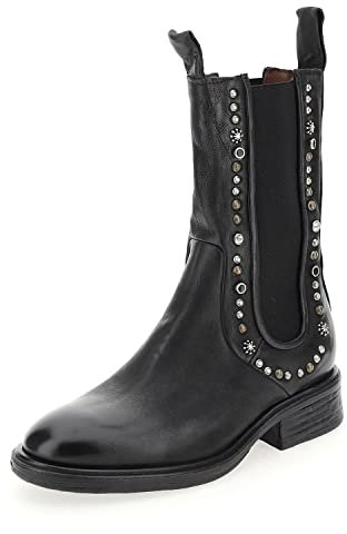 A.S. 98 Damen Elegante Stiefelette Flower A51203-301-6002 Schwarz, Groesse:36 EU